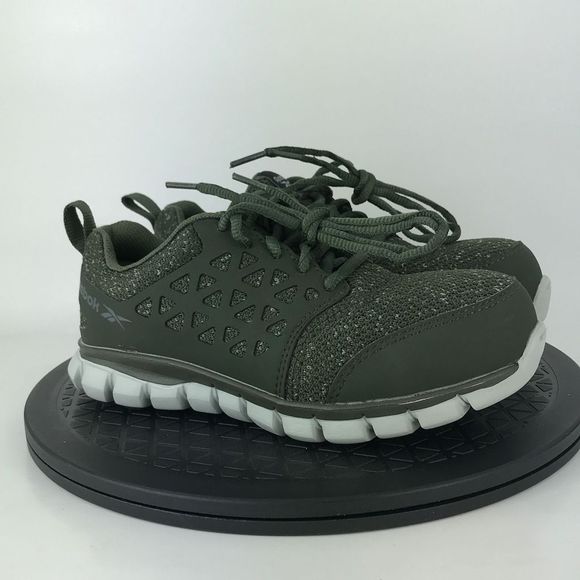 Reebok SubLite Cushion Work Green Composite Toe Safety Shoes Women’s Size 5 Wide - Picture 3 of 12